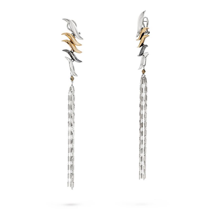 Pendant earrings 'Flame' medium size FLAME | OR PEND5 EL BIC